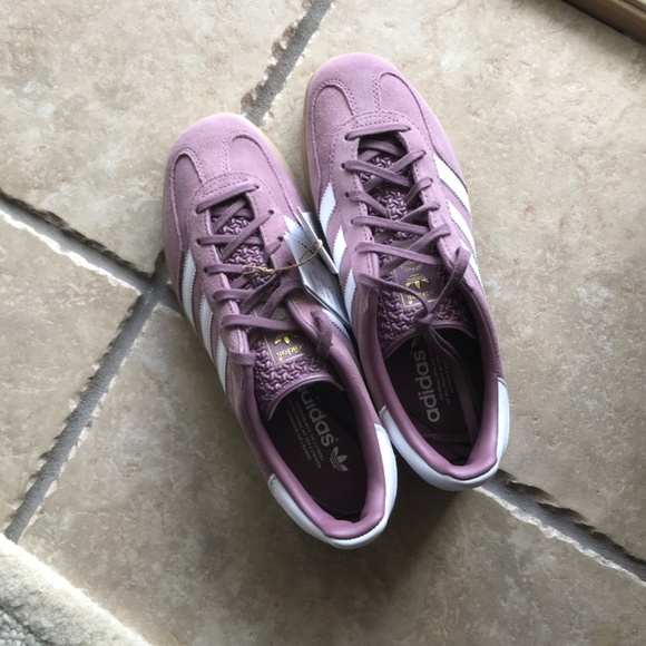 adidas Women's Gazelle Sneakers in Purple and White - Picture 8 of 8